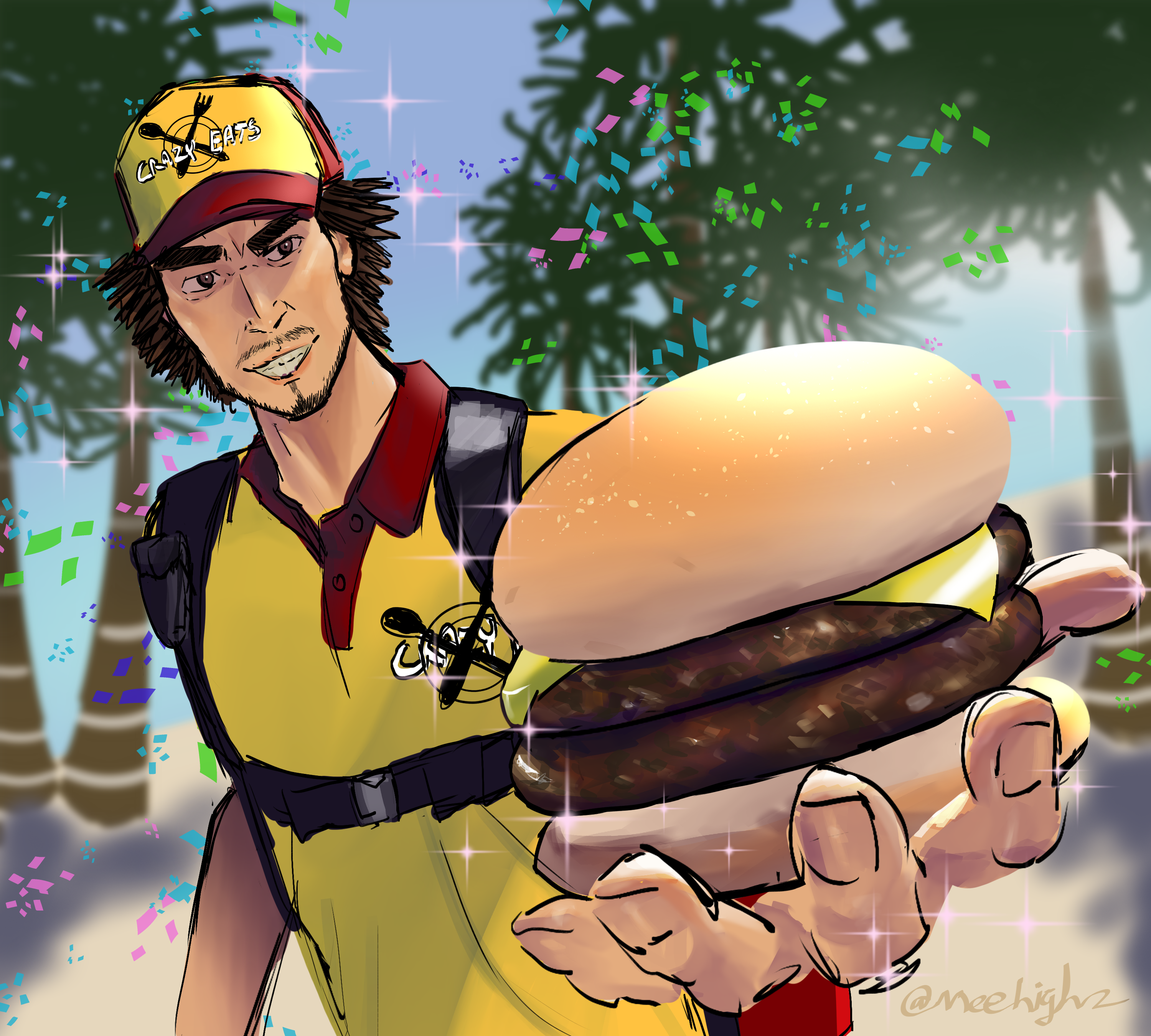 Drawing of Crazy Eats Kasuga Ichiban